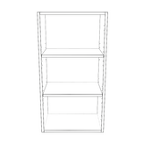 18" Wide x 34" High Wall Cabinet - (White Cabinet Boxes - Thermofoil Doors)