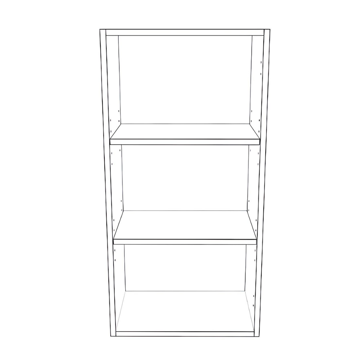 18" Wide x 36" High Wall Cabinet - (White Cabinet Boxes - Thermofoil Doors)