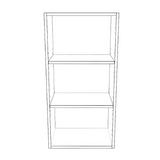 18" Wide x 36" High Wall Cabinet - (White Cabinet Boxes - Thermofoil Doors)