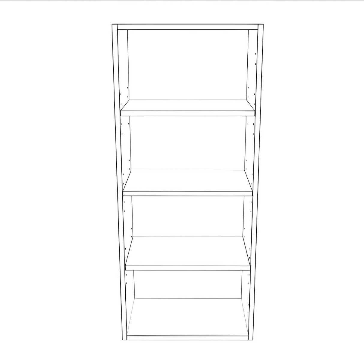 18" Wide x 42" High Wall Cabinet - (White Cabinet Boxes - Thermofoil Doors)