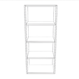 18" Wide x 42" High Wall Cabinet - (White Cabinet Boxes - Thermofoil Doors)