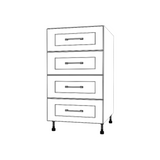 19" Wide Drawer Cabinet - (White Cabinet Boxes - Painted Doors)