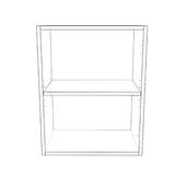 19" Wide x 24" High Wall Cabinet - (White Cabinet Boxes - Thermofoil Doors)
