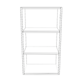 19" Wide x 34" High Wall Cabinet - (White Cabinet Boxes - Thermofoil Doors)