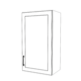 19" Wide x 34" High Wall Cabinet - (White Cabinet Boxes - Thermofoil Doors)