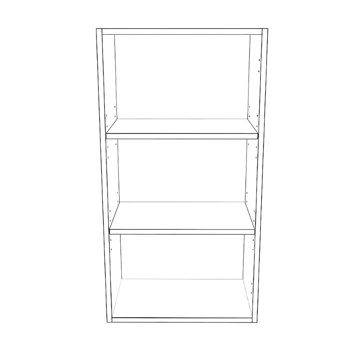 19" Wide x 36" High Wall Cabinet - (White Cabinet Boxes - Thermofoil Doors)