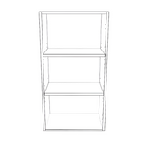 19" Wide x 36" High Wall Cabinet - (White Cabinet Boxes - Thermofoil Doors)
