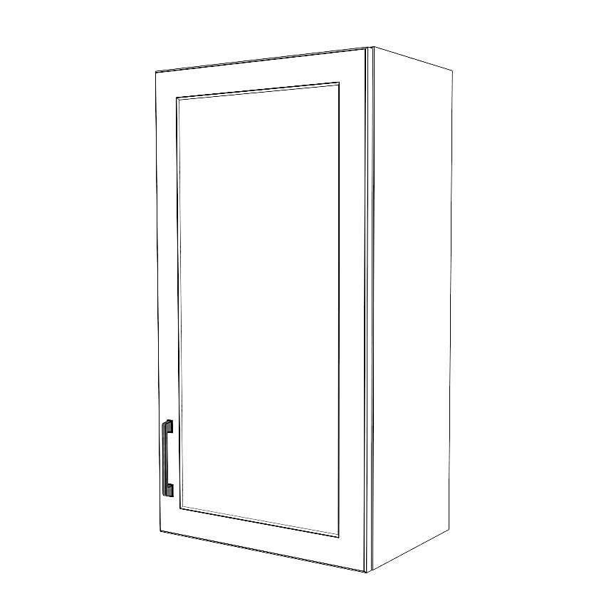19" Wide x 36" High Wall Cabinet - (White Cabinet Boxes - Painted Doors)
