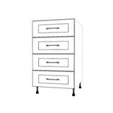 20" Wide Drawer Cabinet - (White Cabinet Boxes - Painted Doors)