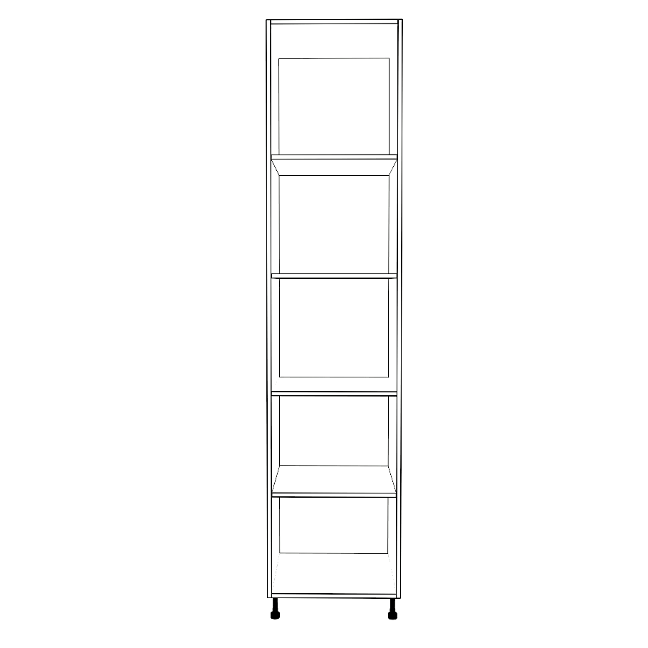 20" Wide Tall Pantry Cabinet - (White Cabinet Boxes - Thermofoil Doors) 24 D