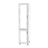 20" Wide Tall Pantry Cabinet - (White Cabinet Boxes - Thermofoil Doors) 24 D