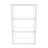 20" Wide x 34" High Wall Cabinet - (White Cabinet Boxes - Painted Doors)