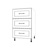21" Wide Drawer Cabinet - (White Cabinet Boxes - Painted Doors)
