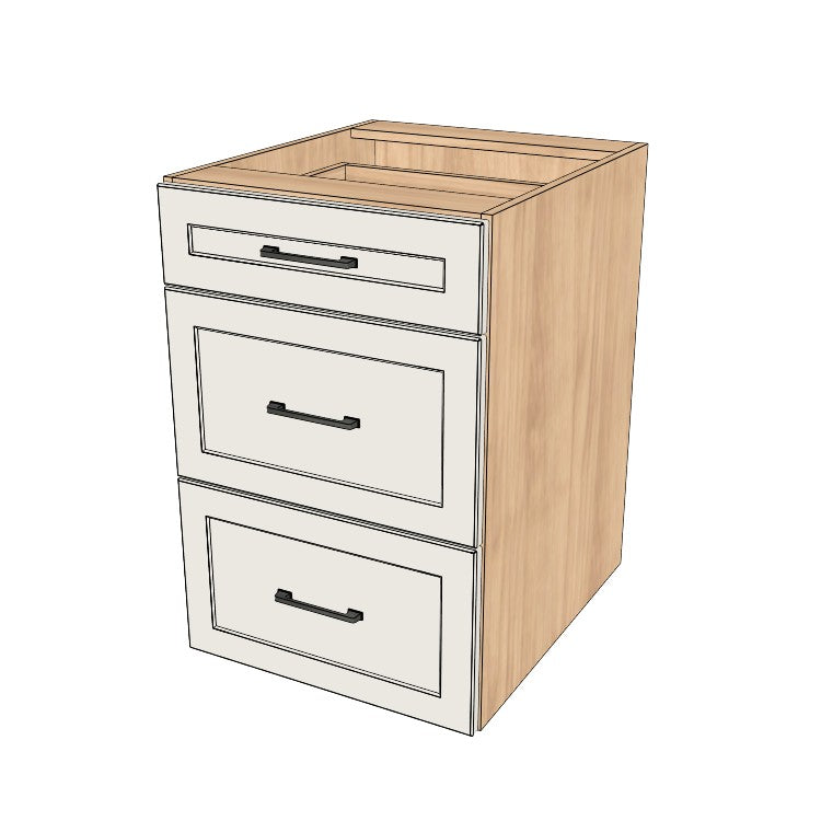 21" Wide Drawer Cabinet - (Ply Wood Boxes - Painted Doors)