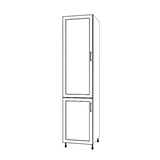 21" Wide Tall Pantry Cabinet - (White Cabinet Boxes - Thermofoil Doors) 24 D
