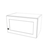 21" Wide x 12" High Wall Cabinet - (White Cabinet Boxes - Thermofoil Doors)