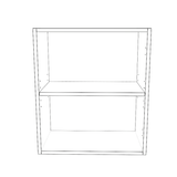 21" Wide x 24" High Wall Cabinet - (White Cabinet Boxes - Thermofoil Doors)