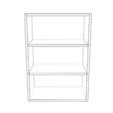 21" Wide x 30" High Wall Cabinet - (White Cabinet Boxes - Painted Doors)