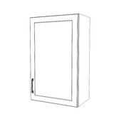 21" Wide x 34" High Wall Cabinet - (White Cabinet Boxes - Thermofoil Doors)