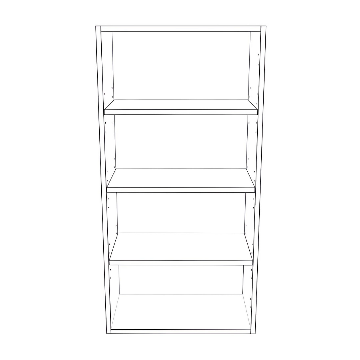 21" Wide x 42" High Wall Cabinet - (White Cabinet Boxes - Thermofoil Doors)