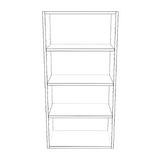 21" Wide x 42" High Wall Cabinet - (White Cabinet Boxes - Thermofoil Doors)