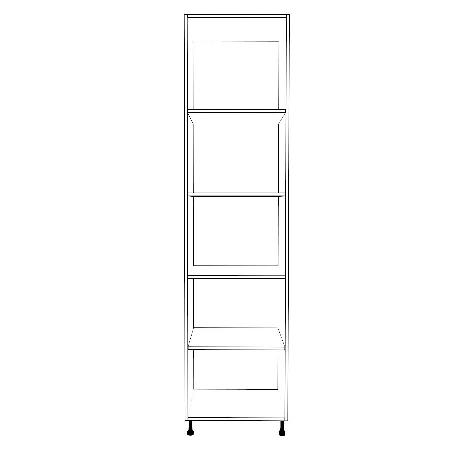 23" Wide Tall Pantry Cabinet - (White Cabinet Boxes - Thermofoil Doors) 24 D