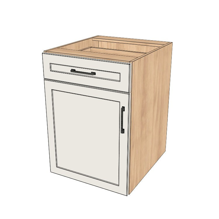 22" Wide Base Cabinet With Drawer On Top - (Ply Wood Boxes - Thermofoil Doors)