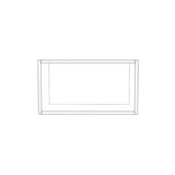 22" Wide x 12" High Wall Cabinet - (White Cabinet Boxes - Thermofoil Doors)