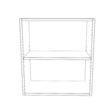 22" Wide x 24" High Wall Cabinet - (White Cabinet Boxes - Thermofoil Doors)