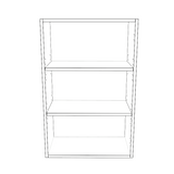 22" Wide x 34" High Wall Cabinet - (White Cabinet Boxes - Thermofoil Doors)
