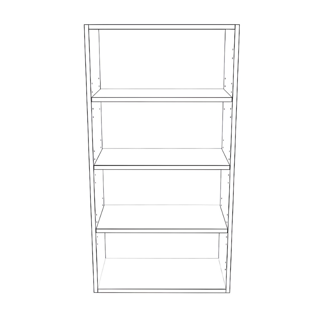 22" Wide x 42" High Wall Cabinet - (White Cabinet Boxes - Thermofoil Doors)