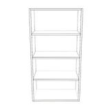 22" Wide x 42" High Wall Cabinet - (White Cabinet Boxes - Thermofoil Doors)
