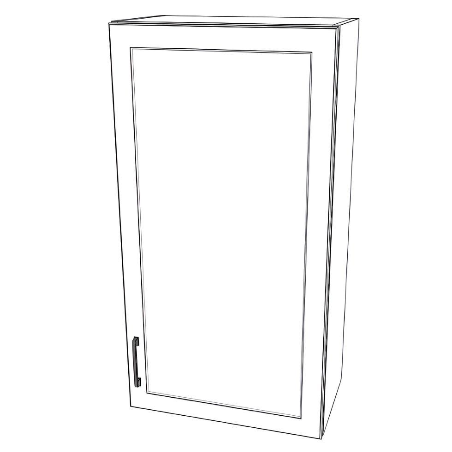 22" Wide x 42" High Wall Cabinet - (White Cabinet Boxes - Painted Doors)