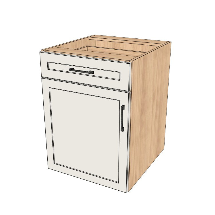 23" Wide Base Cabinet With Drawer On Top - (Ply Wood Boxes - Thermofoil Doors)