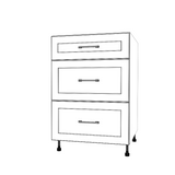 23" Wide Drawer Cabinet - (White Cabinet Boxes - Painted Doors)