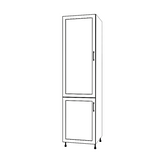 23" Wide Tall Pantry Cabinet - (White Cabinet Boxes - Thermofoil Doors) 24 D