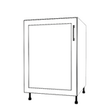 23" Wide Base Cabinet - (White Cabinet Boxes - Painted Doors)