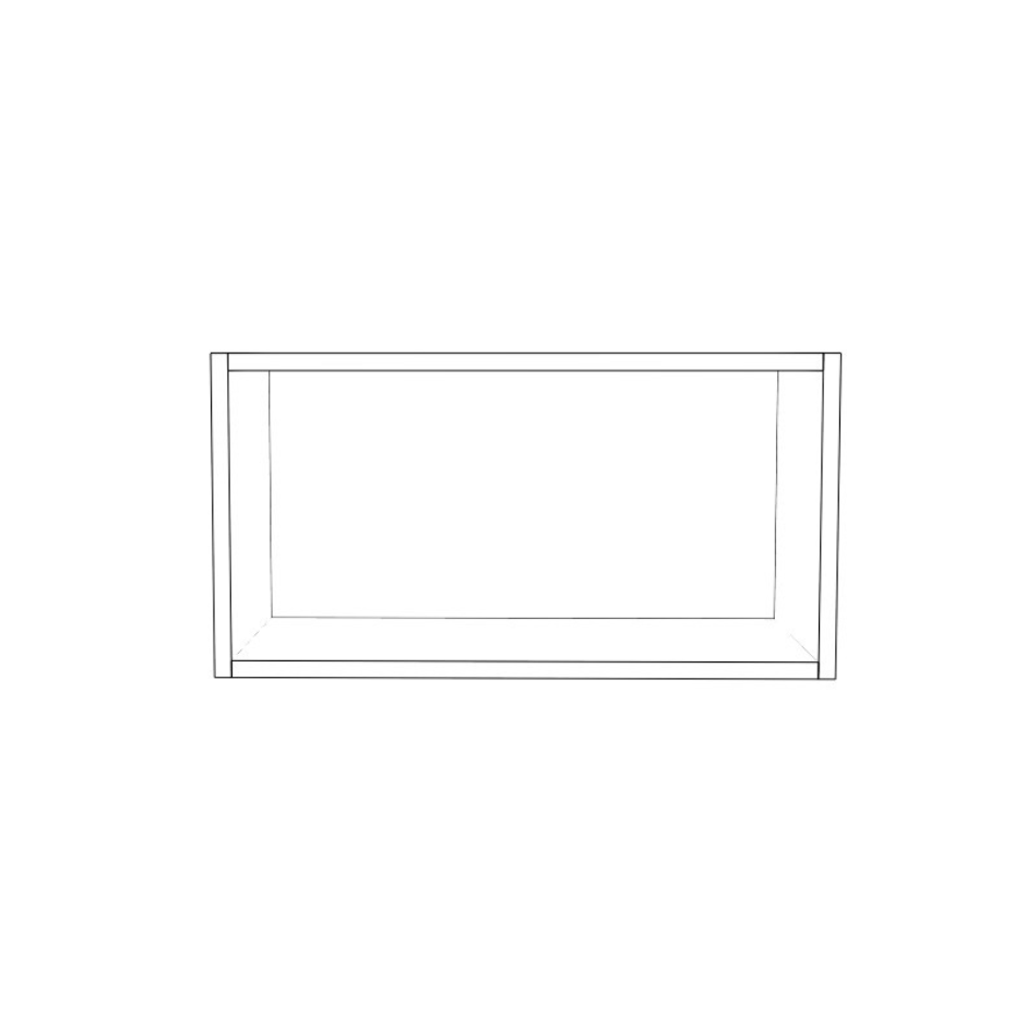 23" Wide x 12" High Wall Cabinet - (White Cabinet Boxes - Thermofoil Doors)