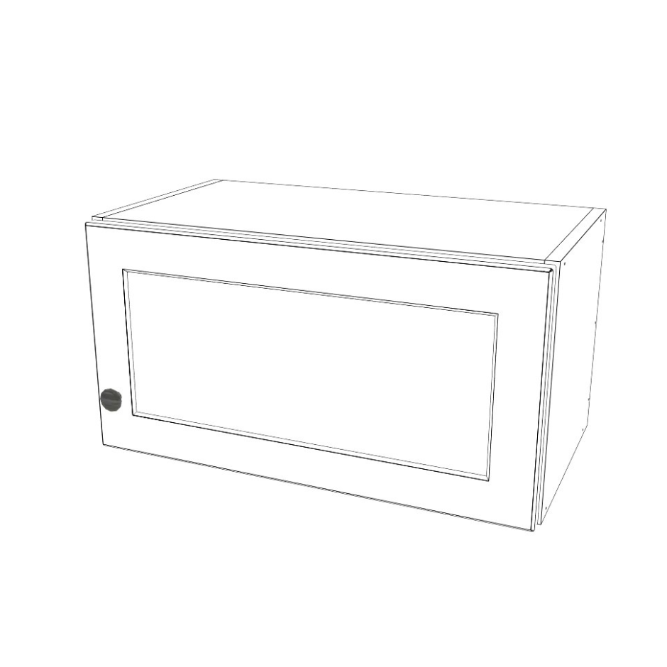23" Wide x 12" High Wall Cabinet - (White Cabinet Boxes - Thermofoil Doors)