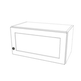 23" Wide x 12" High Wall Cabinet - (White Cabinet Boxes - Thermofoil Doors)
