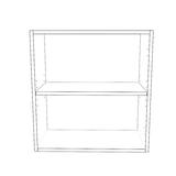23" Wide x 24" High Wall Cabinet - (White Cabinet Boxes - Thermofoil Doors)