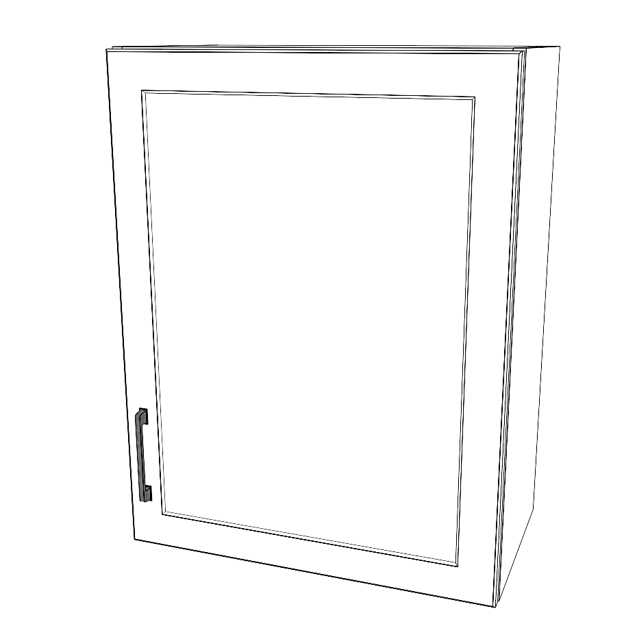 23" Wide x 30" High Wall Cabinet - (White Cabinet Boxes - Thermofoil Doors)