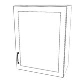 23" Wide x 30" High Wall Cabinet - (White Cabinet Boxes - Thermofoil Doors)
