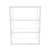 23" Wide x 30" High Wall Cabinet - (White Cabinet Boxes - Thermofoil Doors)