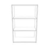 23" Wide x 36" High Wall Cabinet - (White Cabinet Boxes - Thermofoil Doors)