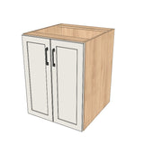 24" Wide Base Cabinet - Sink Cabinet - No Back - (Ply Wood Boxes - Painted Doors)