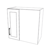 24" Wide 24" High Blind Corner Wall Cabinet - Door on Right/Left Side - (White Cabinet Boxes - Thermofoil Doors)
