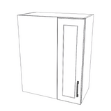 24" Wide 30" High Blind Corner Wall Cabinet - Door on Right/Left Side - (White Cabinet Boxes - Thermofoil Doors)