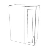 24" Wide 34" High Blind Corner Wall Cabinet - Door on Right/Left Side - (White Cabinet Boxes - Thermofoil Doors)