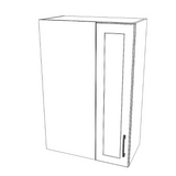 24" Wide 36" High Blind Corner Wall Cabinet - Door on Right/Left Side - (White Cabinet Boxes - Thermofoil Doors)
